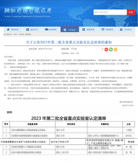 浙江省“全省敏感数据安全保护与保密治理重点实验室” 获批认定！